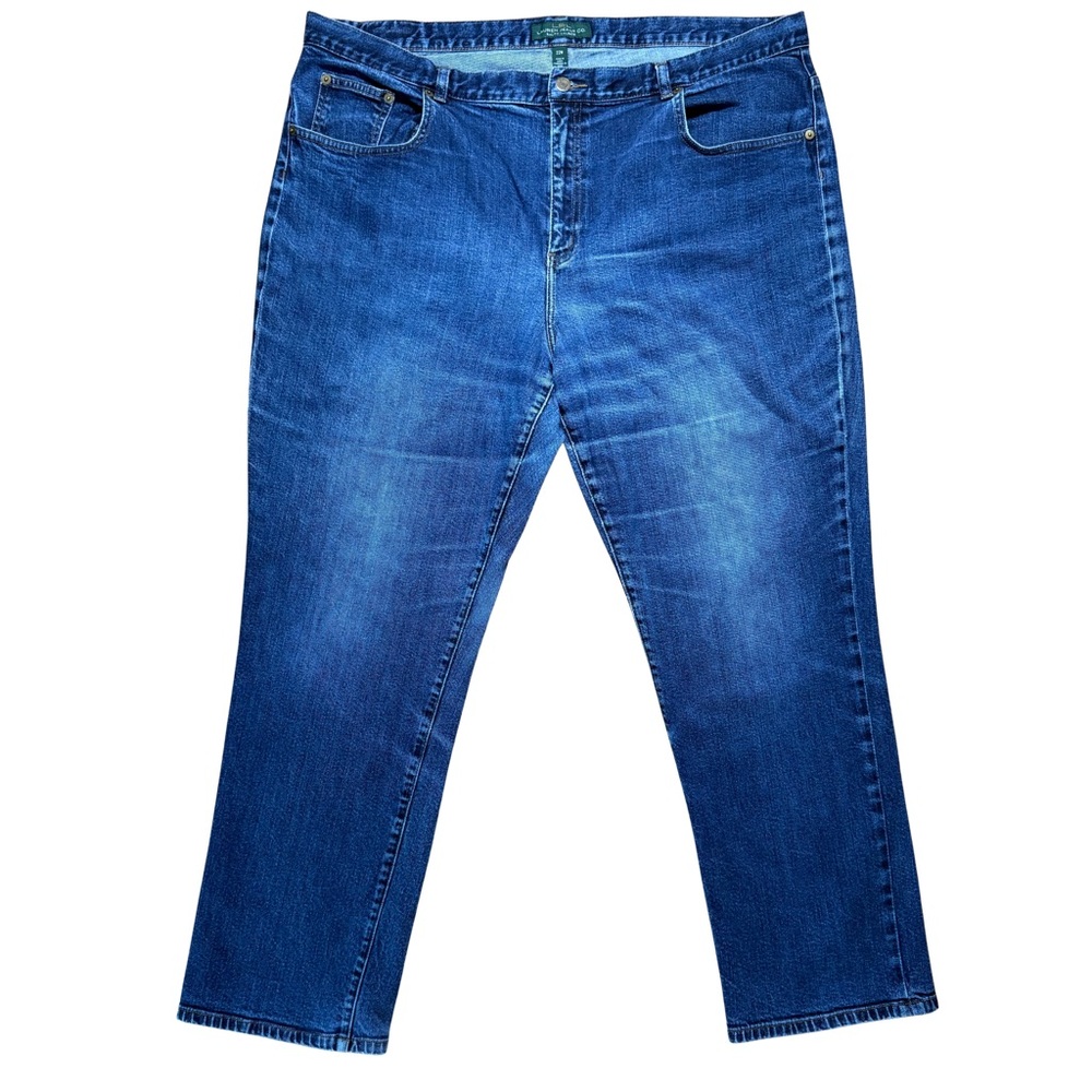 Lauren Ralph Lauren Women's Denim Cropped Wide Leg Jeans